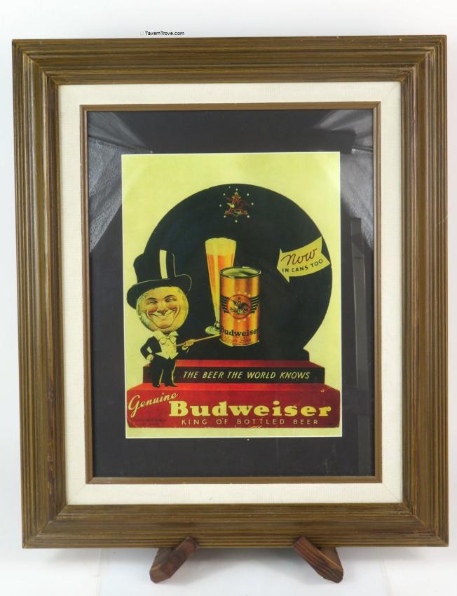 1930s Budweiser Beer Sign (reproduction)