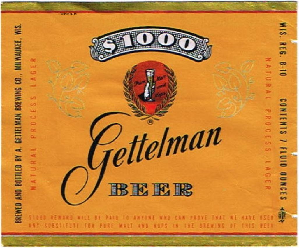 $1000 Gettelman Beer