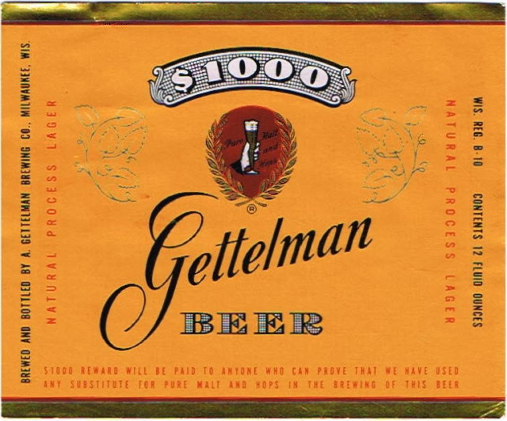 $1000 Gettelman Beer