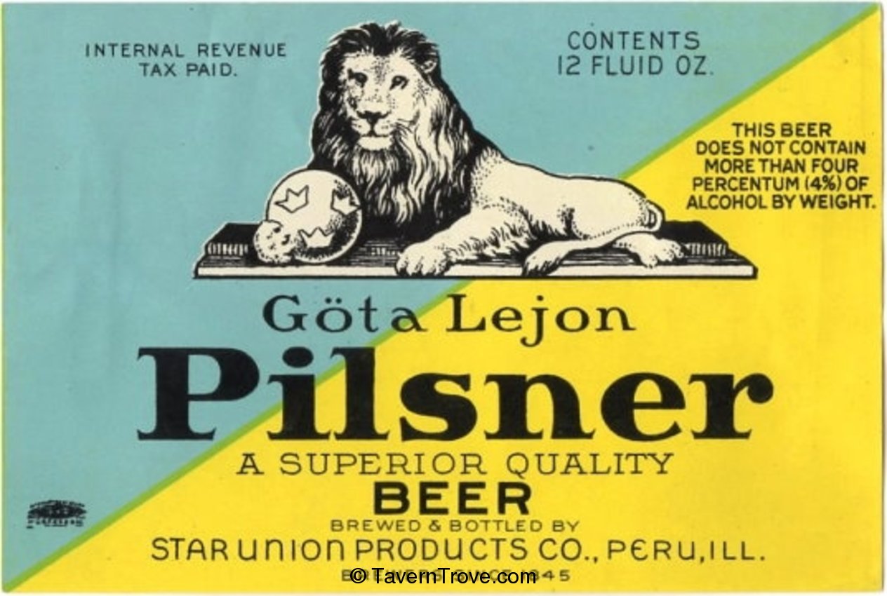 Göta Lejon Pilsner Beer 