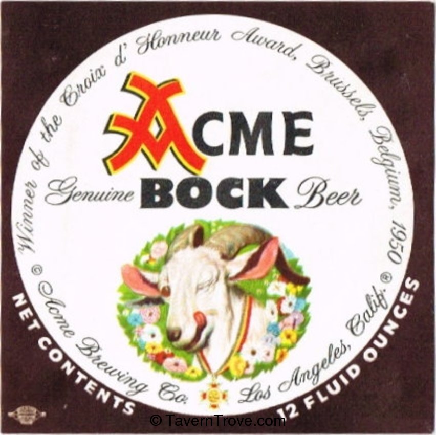 Acme Genuine Bock Beer 