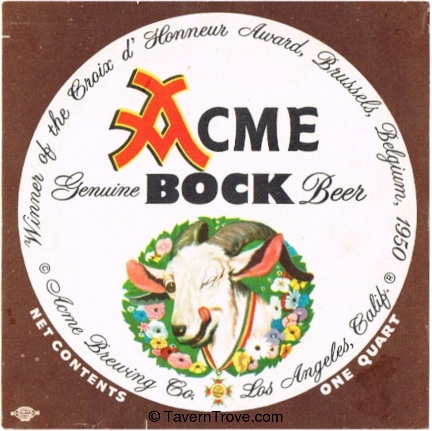 Acme Genuine Bock Beer 