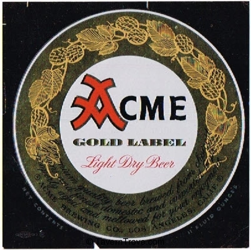 Acme Gold Label Beer 