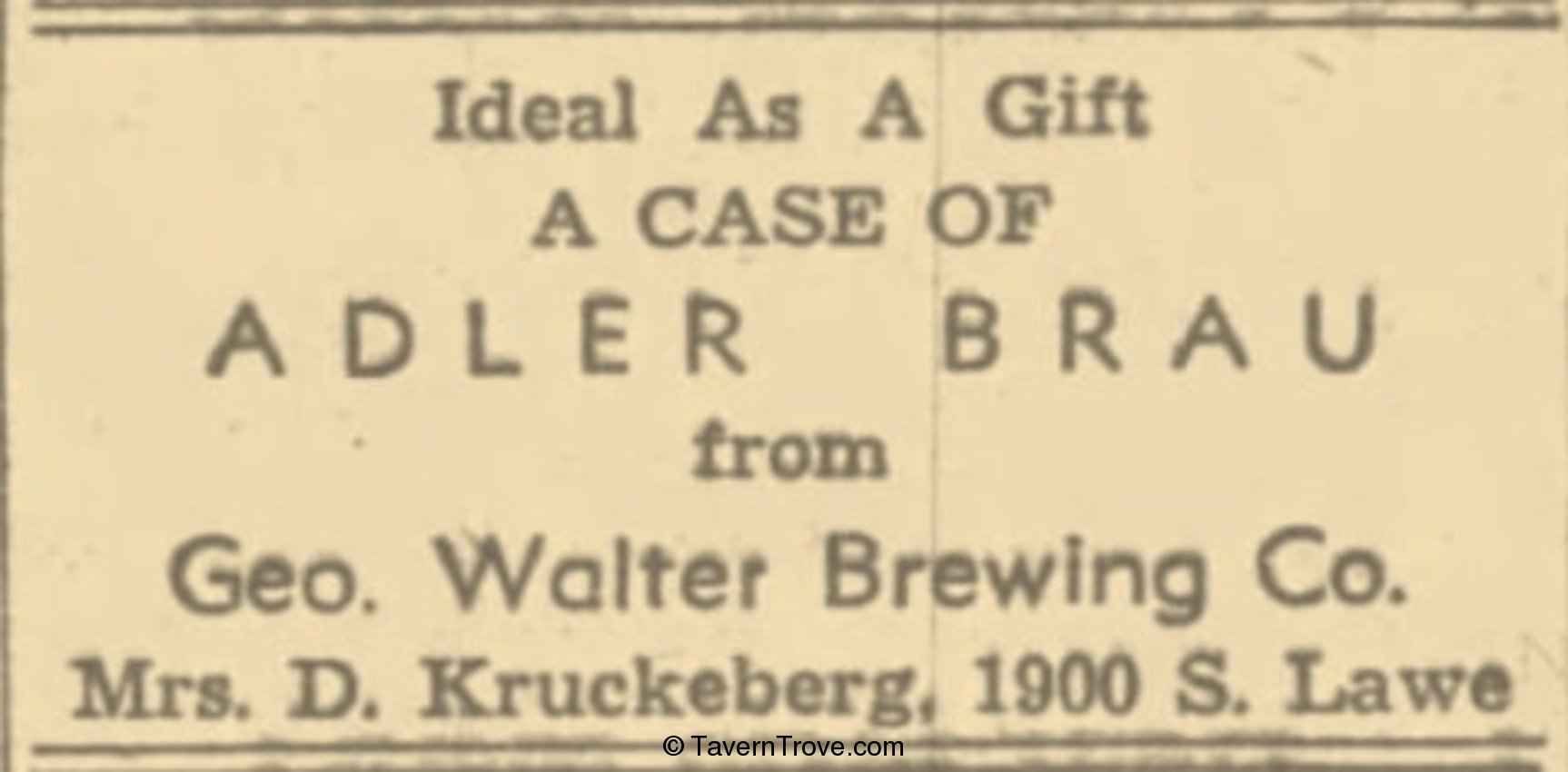 Item #41356 1947 Adler Brau Beer Paper Ad