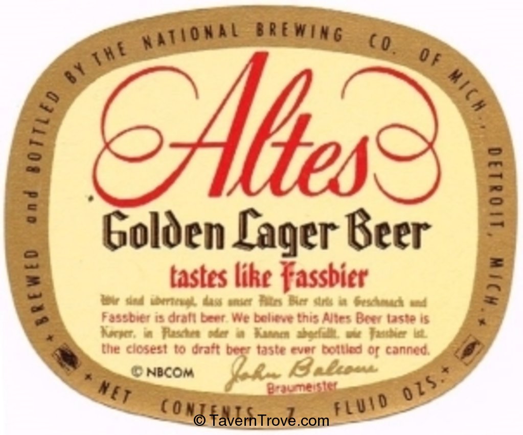 Altes Golden Lager Beer