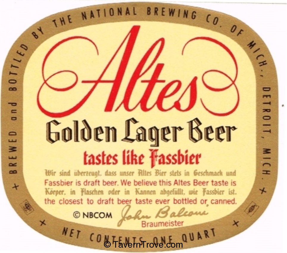 Altes Golden Lager Beer