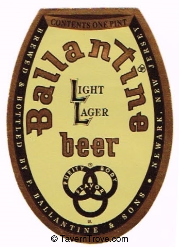 Ballantine Light Lager Beer