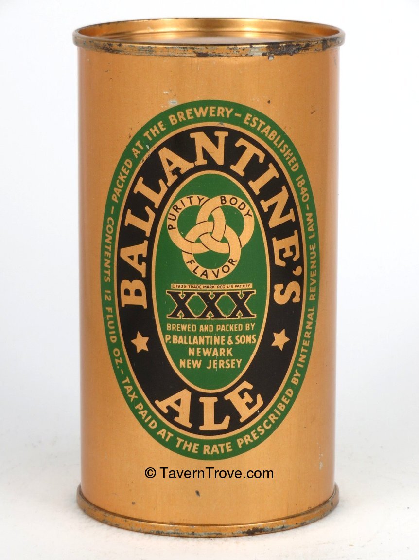 Item #13495 1940 Ballantine's Ale Flat Top Can 33-08