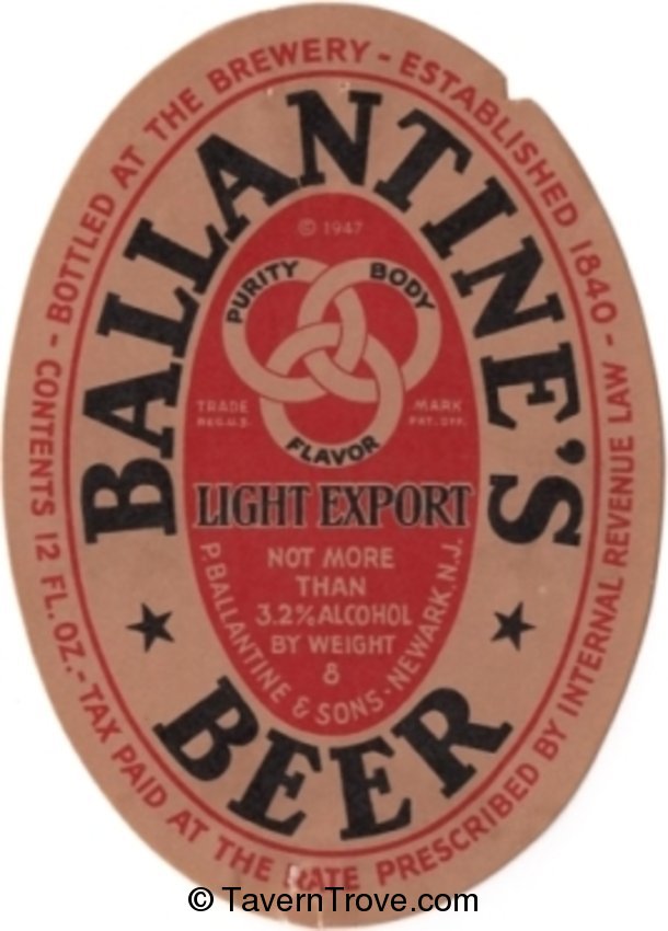 Ballantine's Light Export Beer