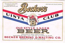 Becker's Uinta Club Beer