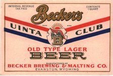 Becker's Uinta Club Beer