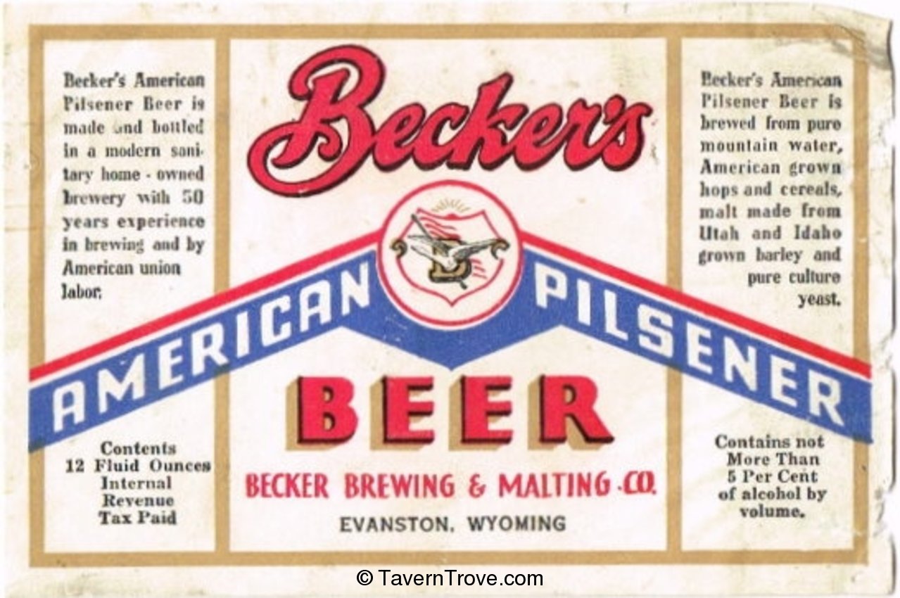 Becker's American Pilsener Beer