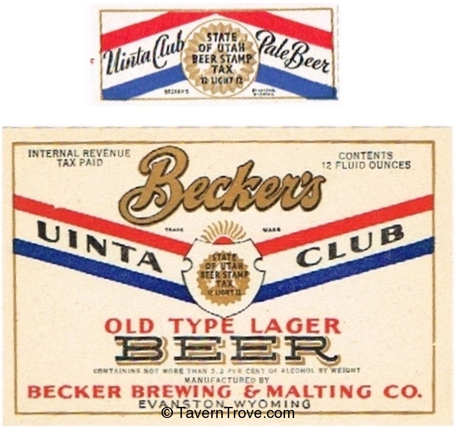 Becker's Uinta Club Beer 