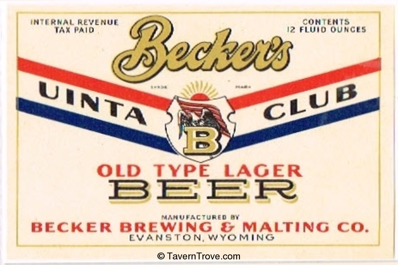 Becker's Uinta Club Beer