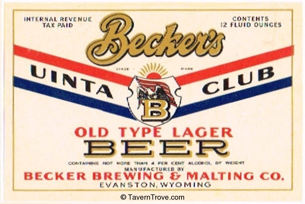 Becker's Uinta Club Beer