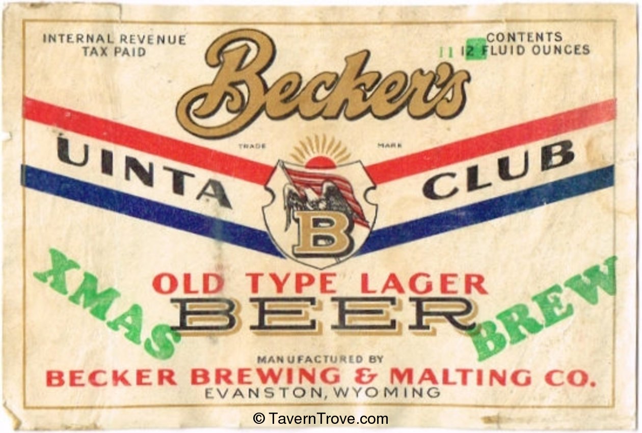 Becker's Uinta Club Xmas Brew Beer