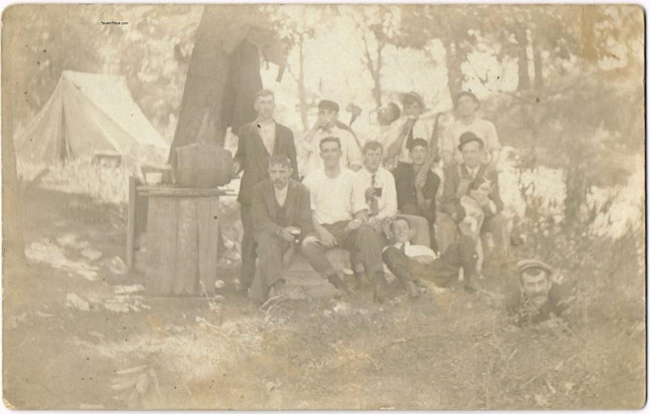 Beer Party In The Woods RPPC