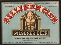 Billiken Club Pilsener Beer