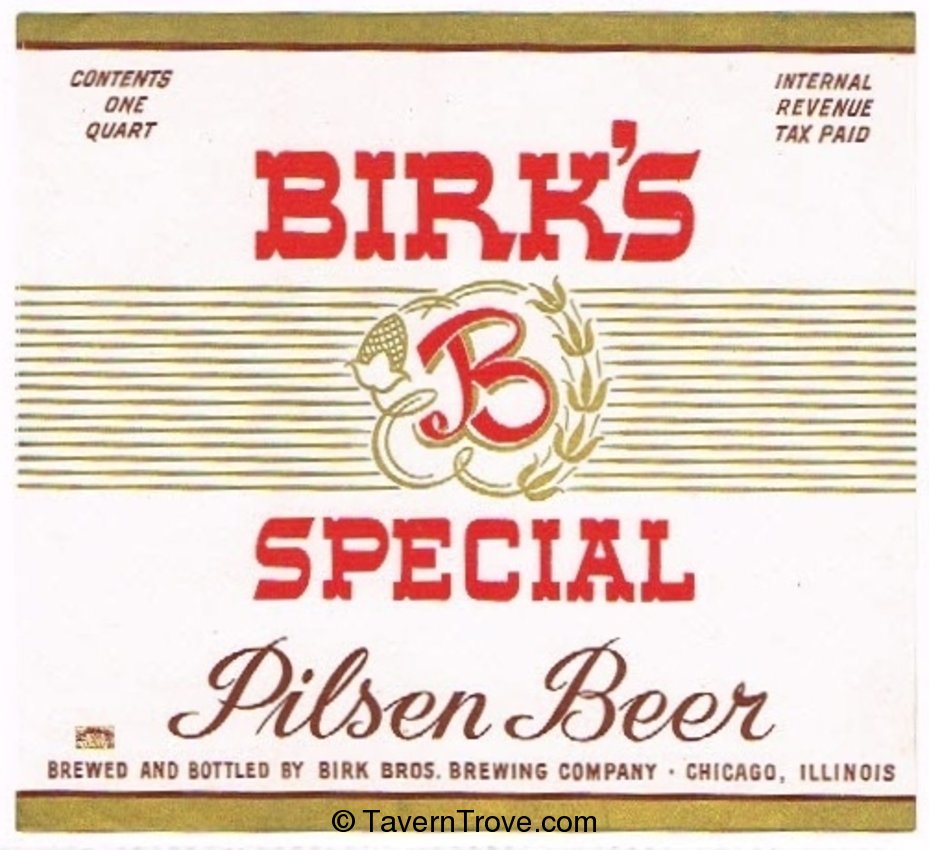 Birk's Special Pilsen Beer