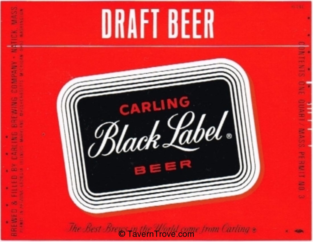 Black Label Draft Beer