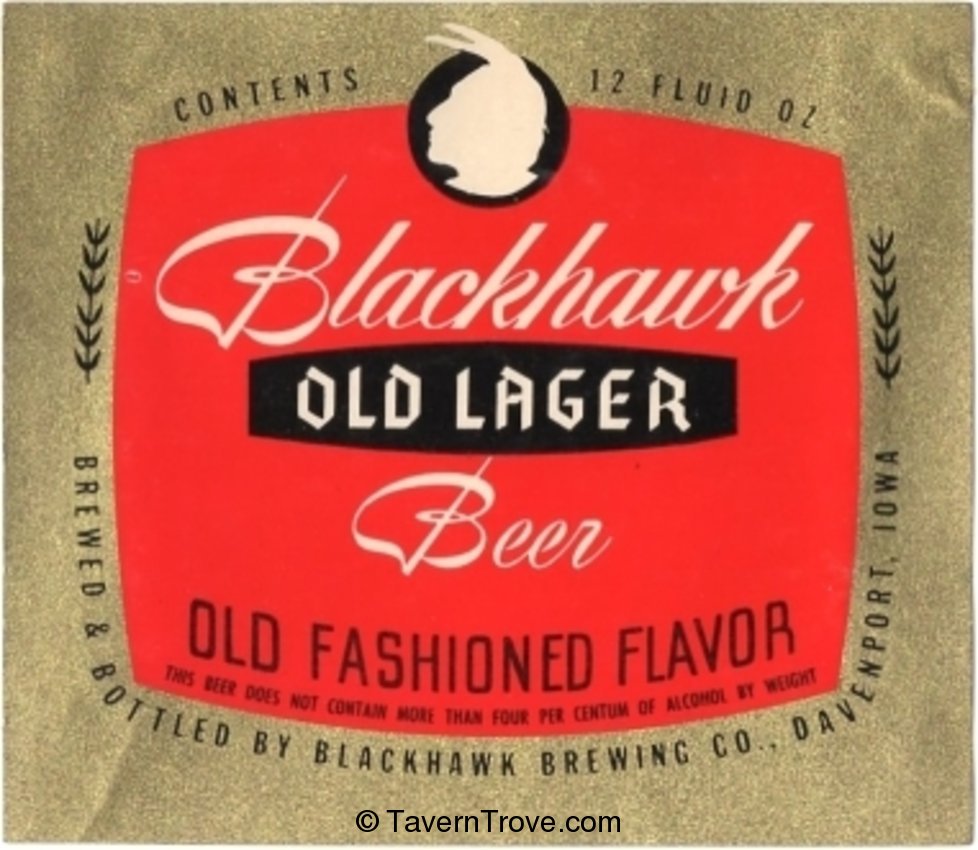 Blackhawk Old Lager Beer 