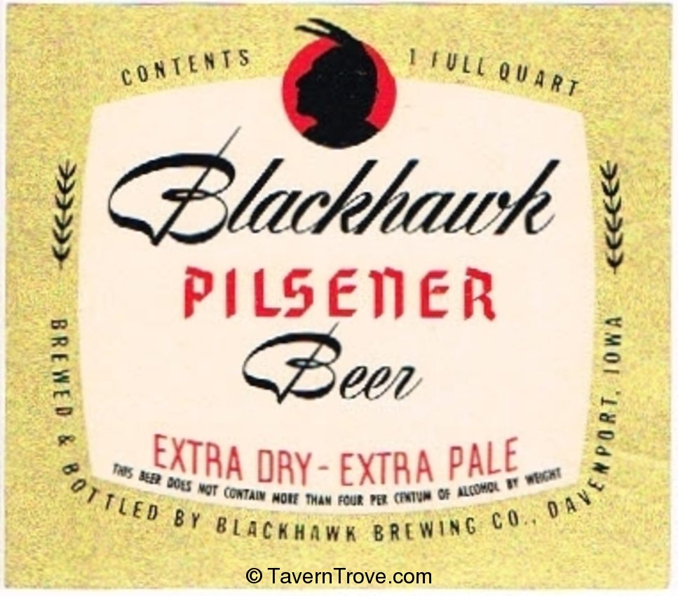 Blackhawk Pilsener Beer 