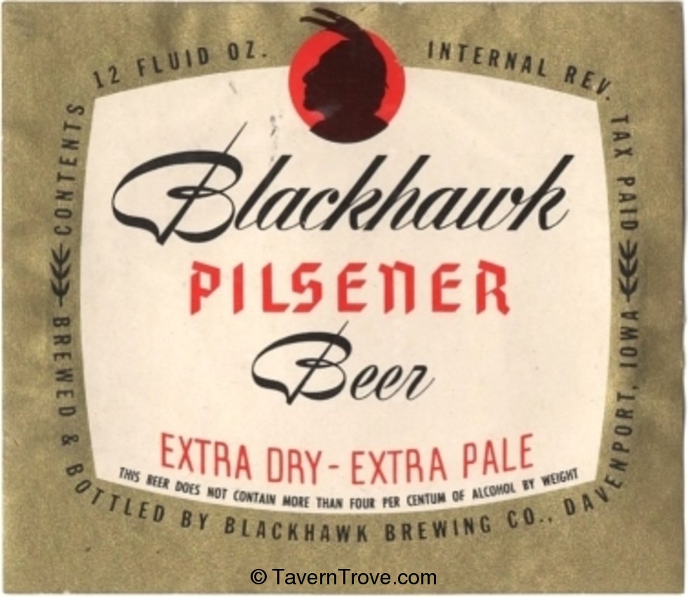 Blackhawk Pilsener Beer 