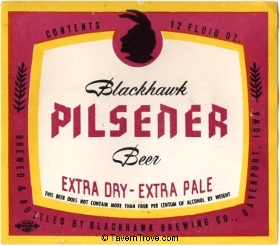 Blackhawk Pilsener Beer