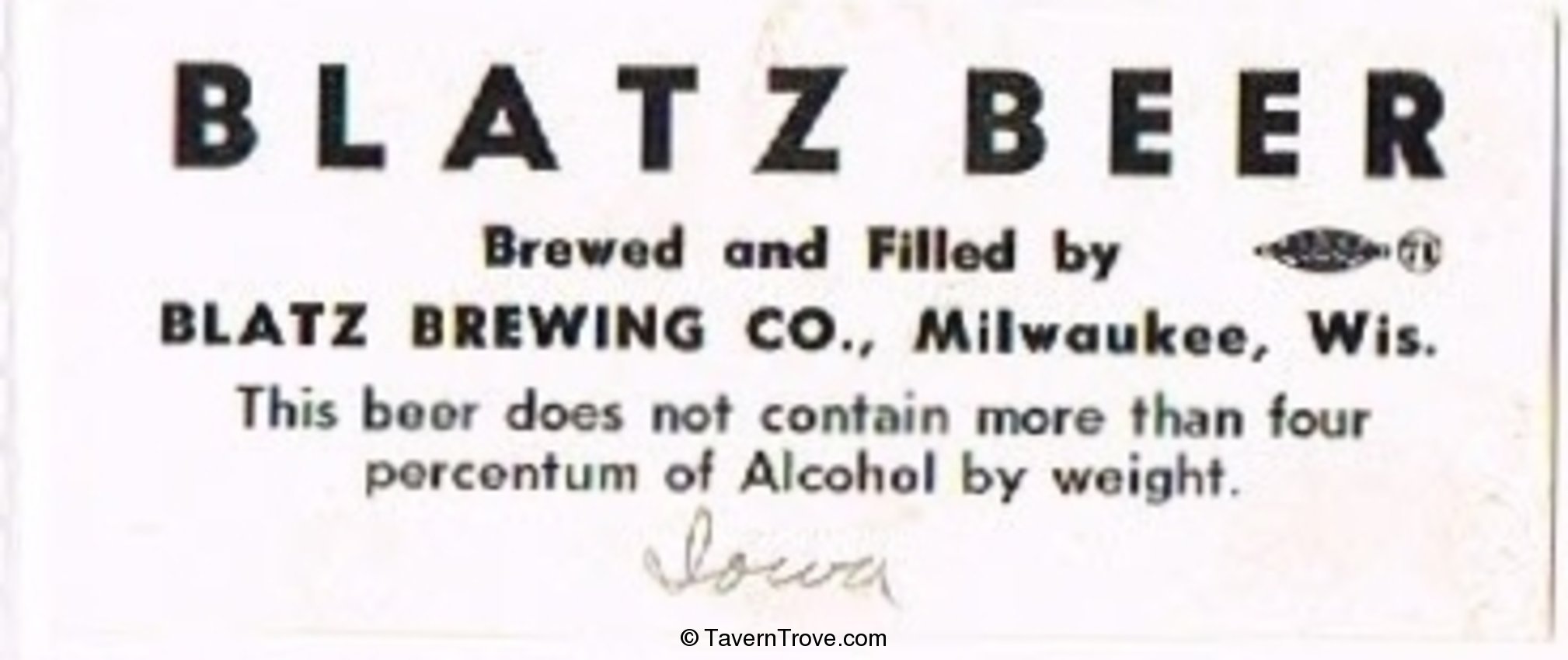 Blatz Beer