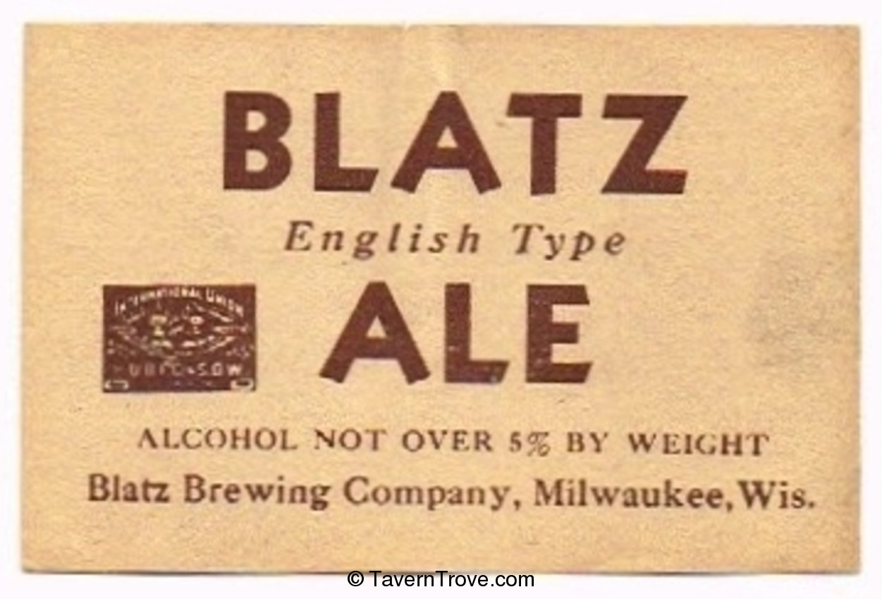 Blatz English Type Ale