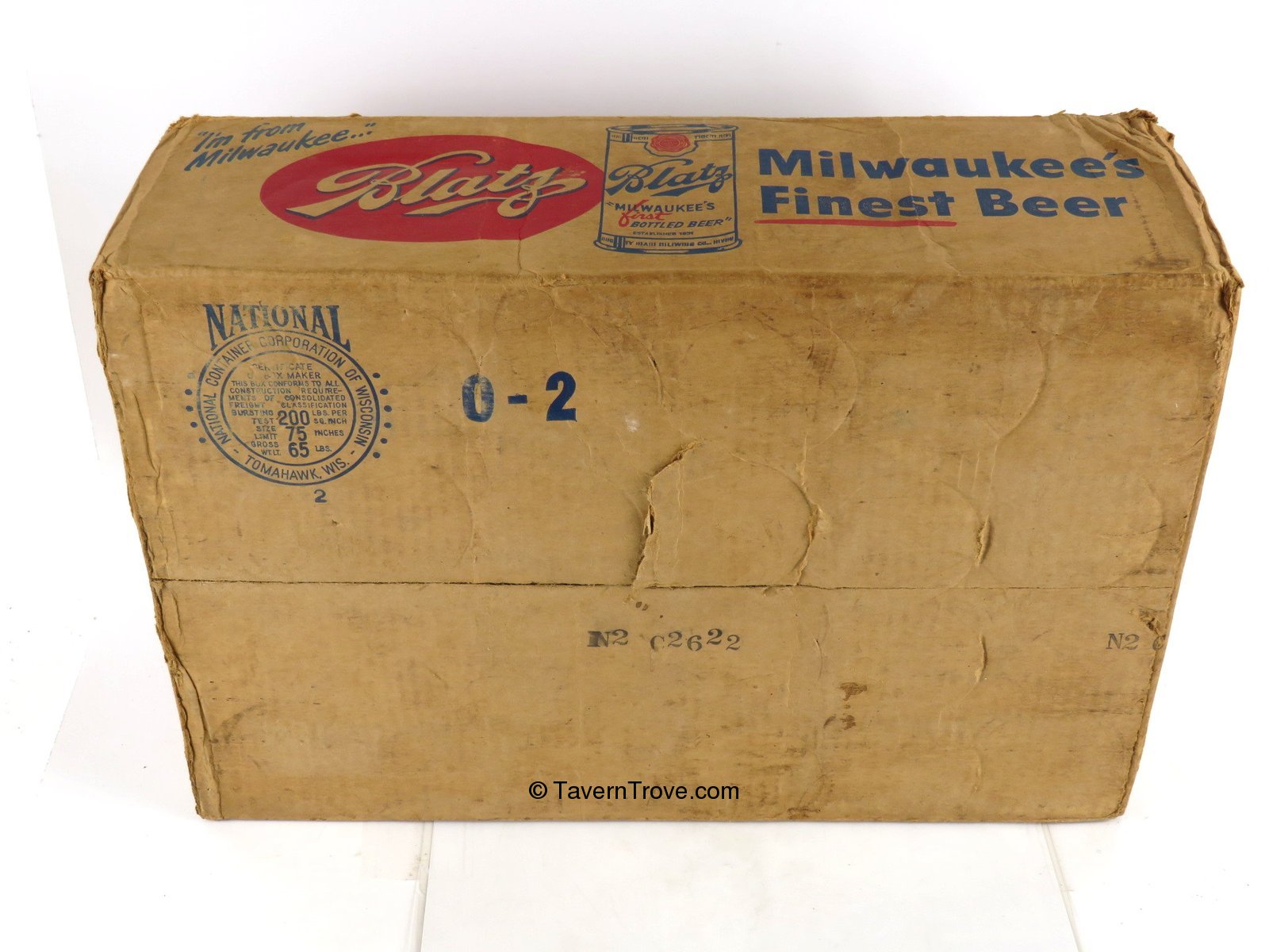 Item #95749 1951 Blatz Beer 24 Can Box Case Box