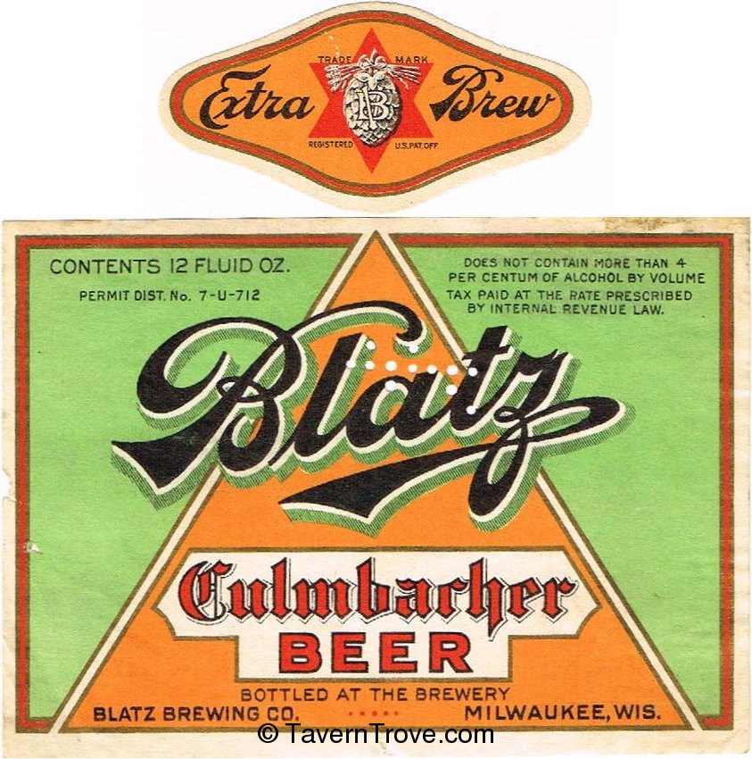 Blatz Culmbacher Beer