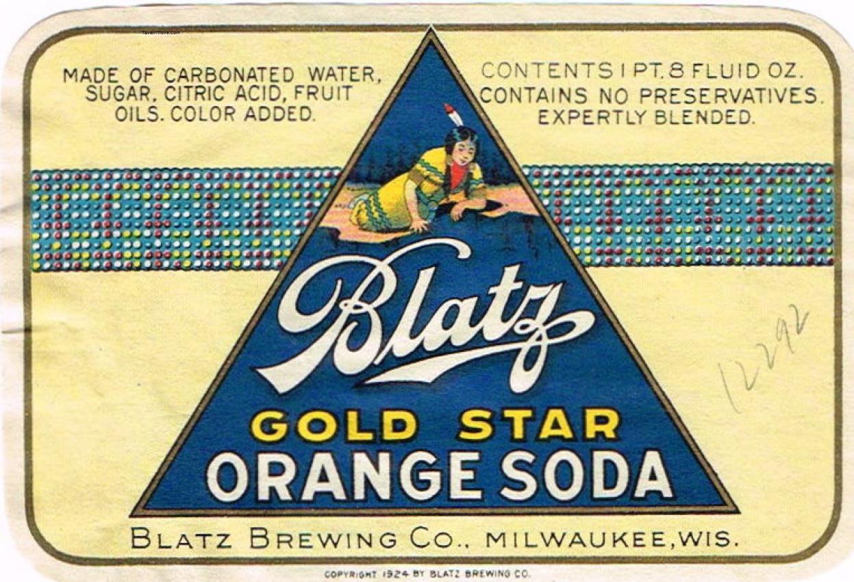 Blatz Gold Star Orange Soda