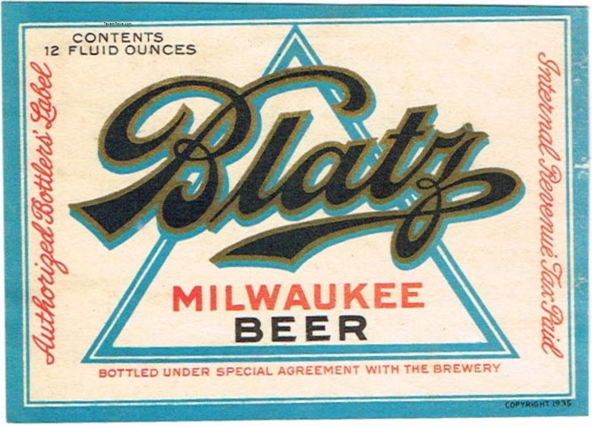 Blatz Milwaukee Beer