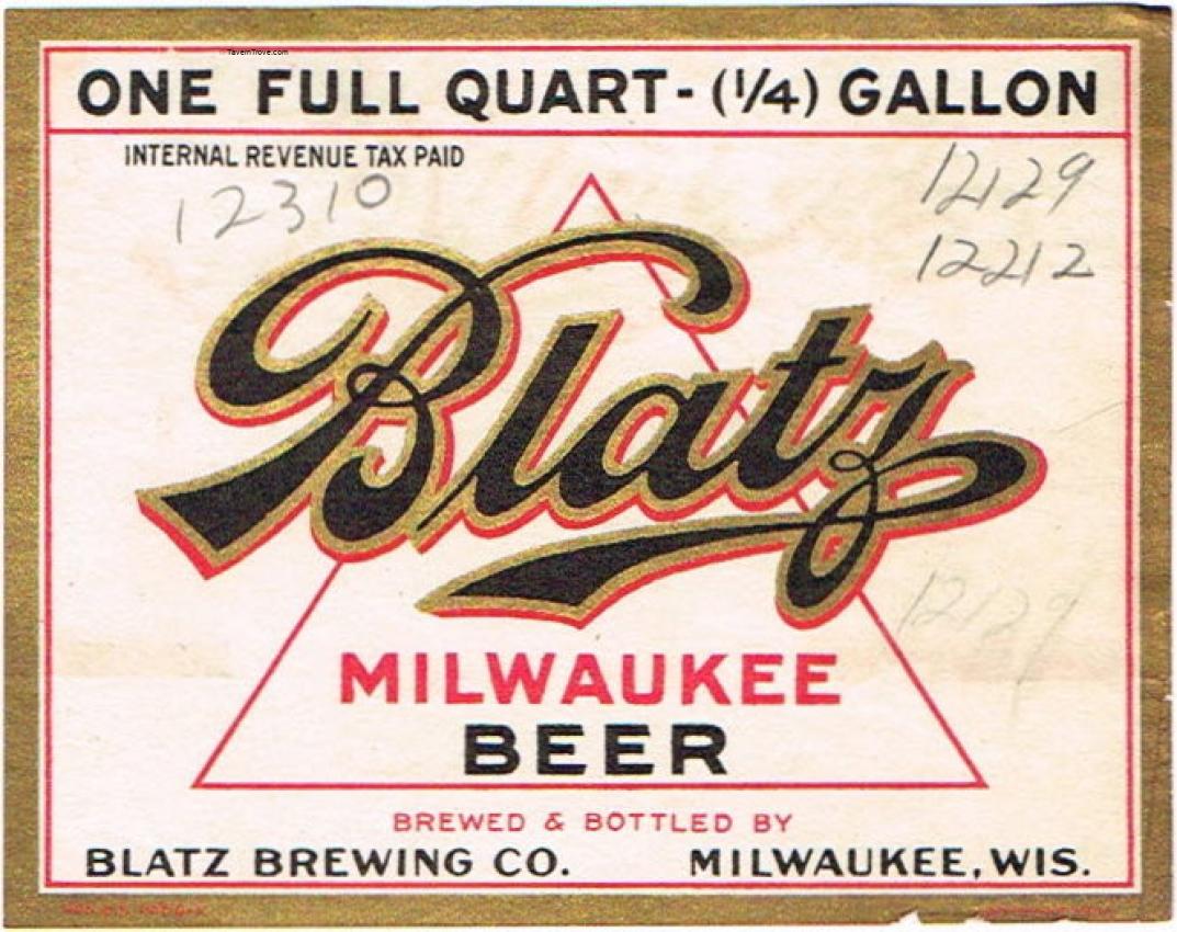 Blatz Milwaukee Beer