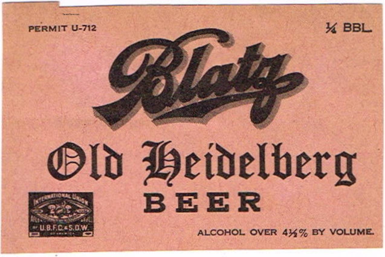 Blatz Old Heidelberg Beer