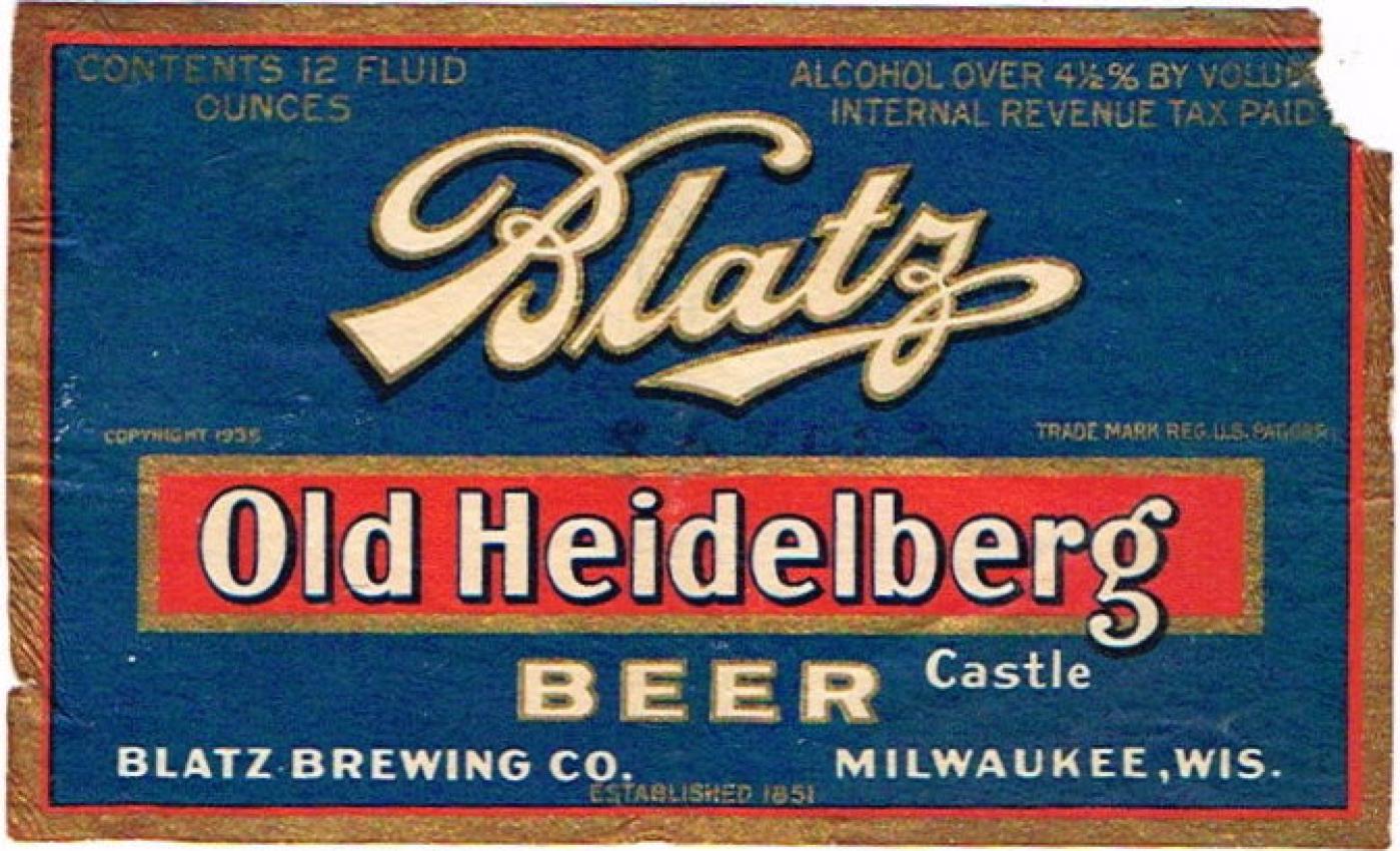 Blatz Old Heidelberg Beer Dupe