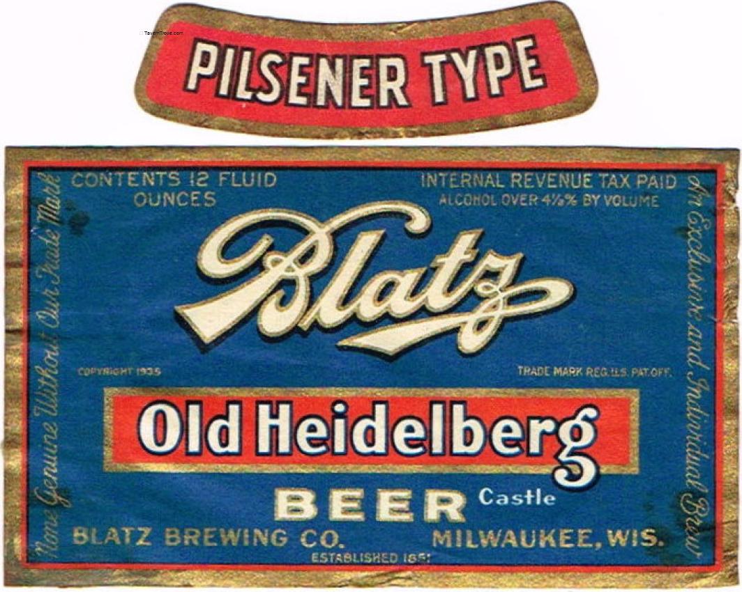 Blatz Old Heidelberg Beer