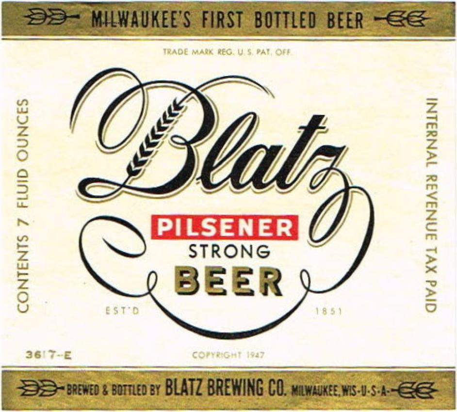 Blatz Pilsener  Beer (3817E)