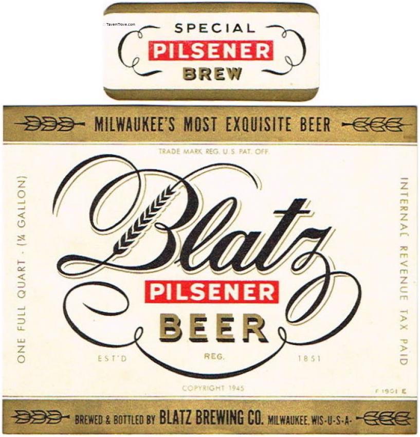 Blatz Pilsener Beer (F 1901 E)