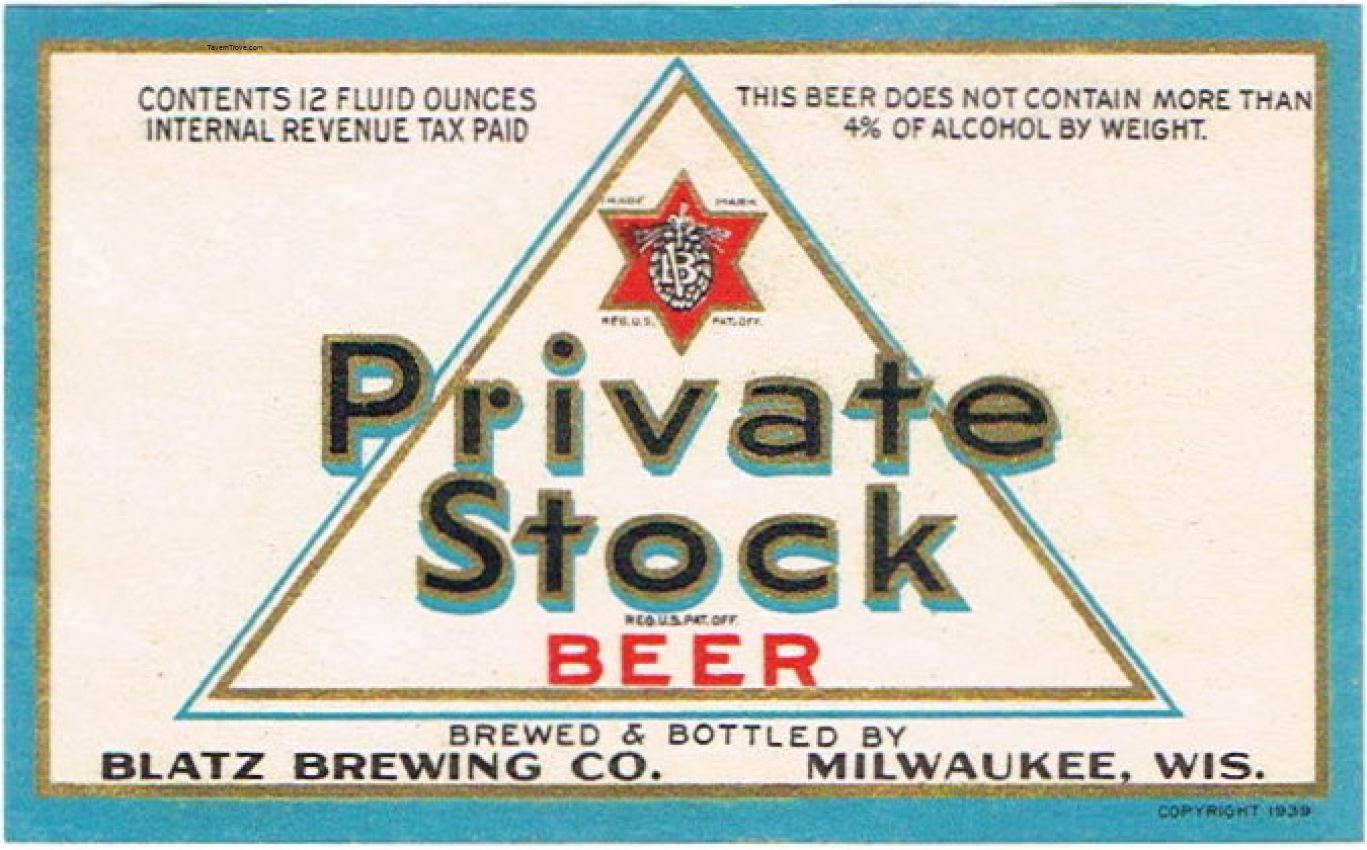 Blatz Private Stock Beer