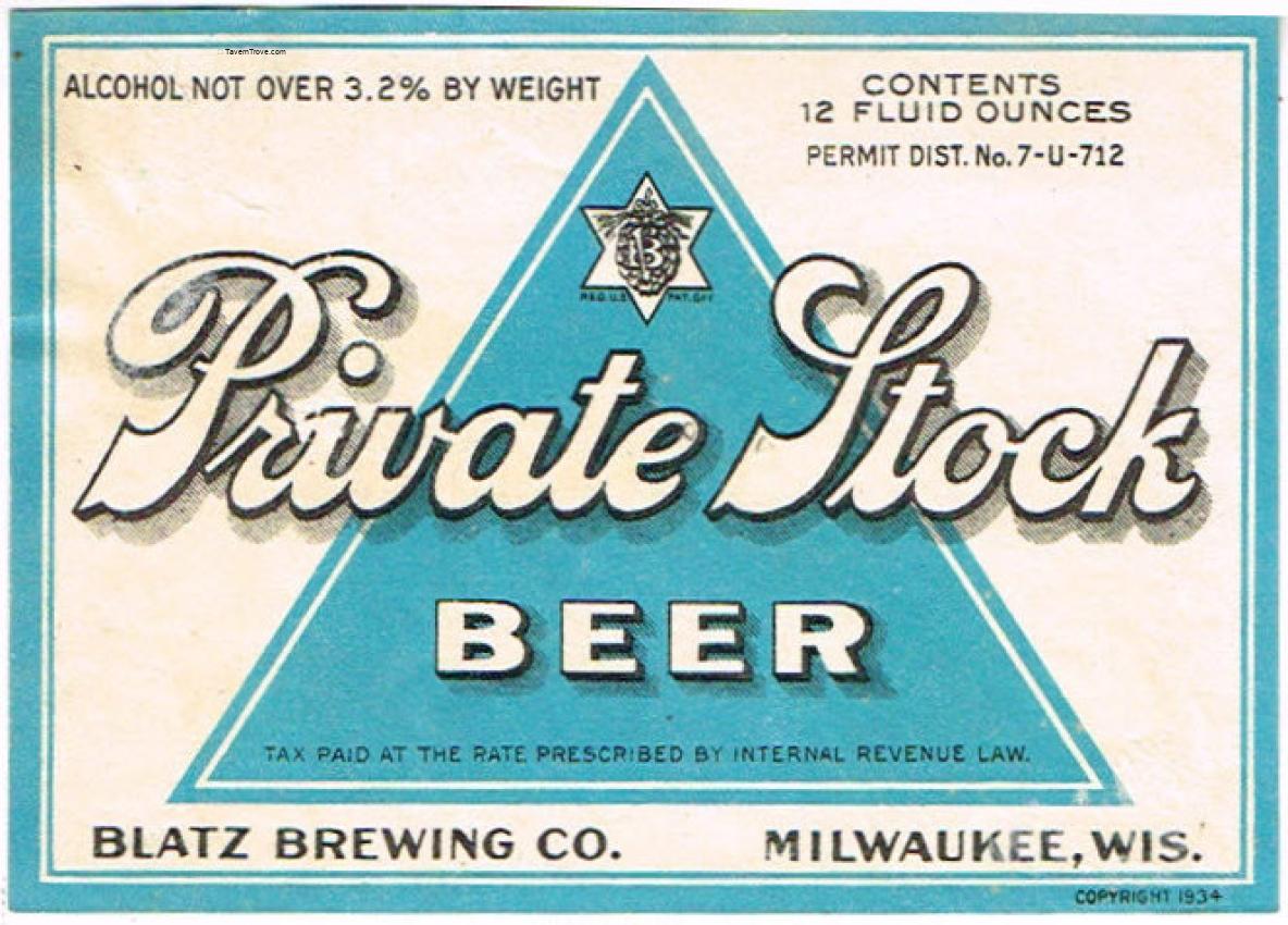 Blatz Private Stock Beer