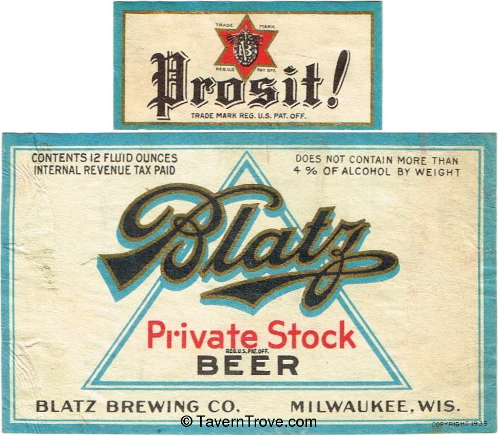 Blatz Private Stock Beer