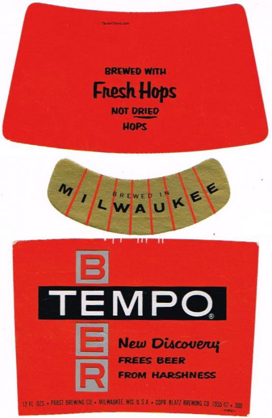 Blatz Tempo Beer