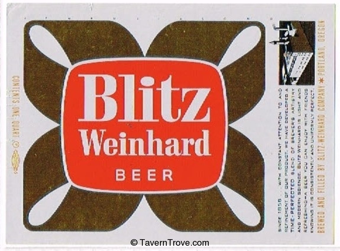 Blitz Weinhard Beer