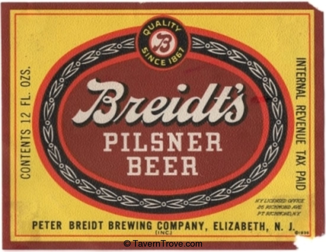 Breidt's Pilsner Beer