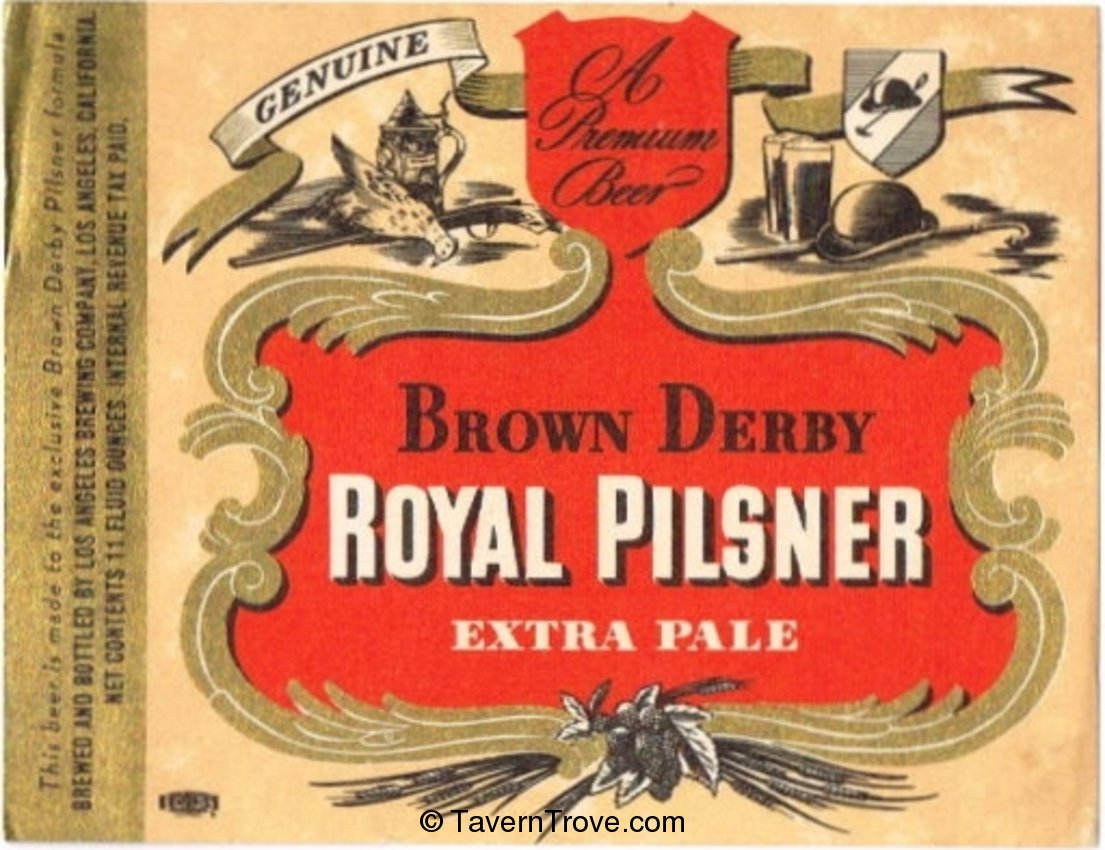 Brown Derby Royal Pilsner Beer