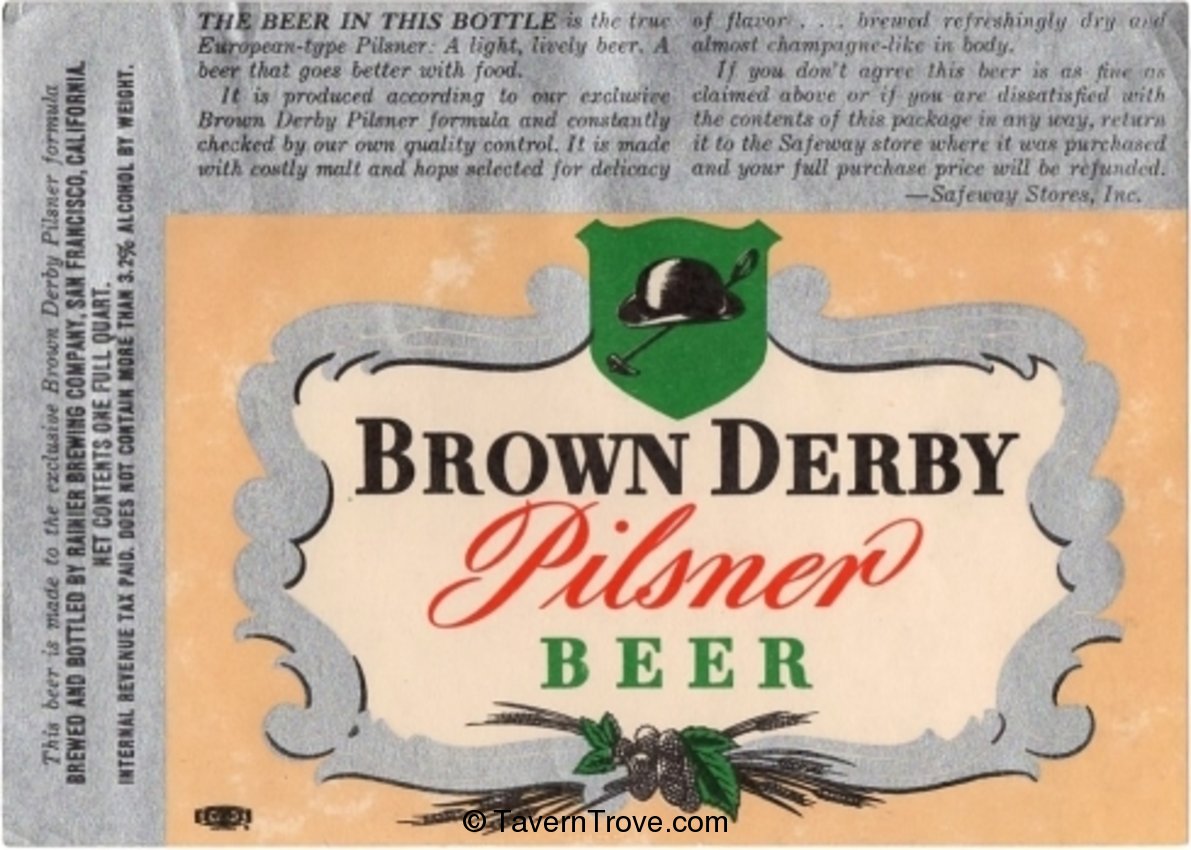 Brown Derby Pilsner Beer