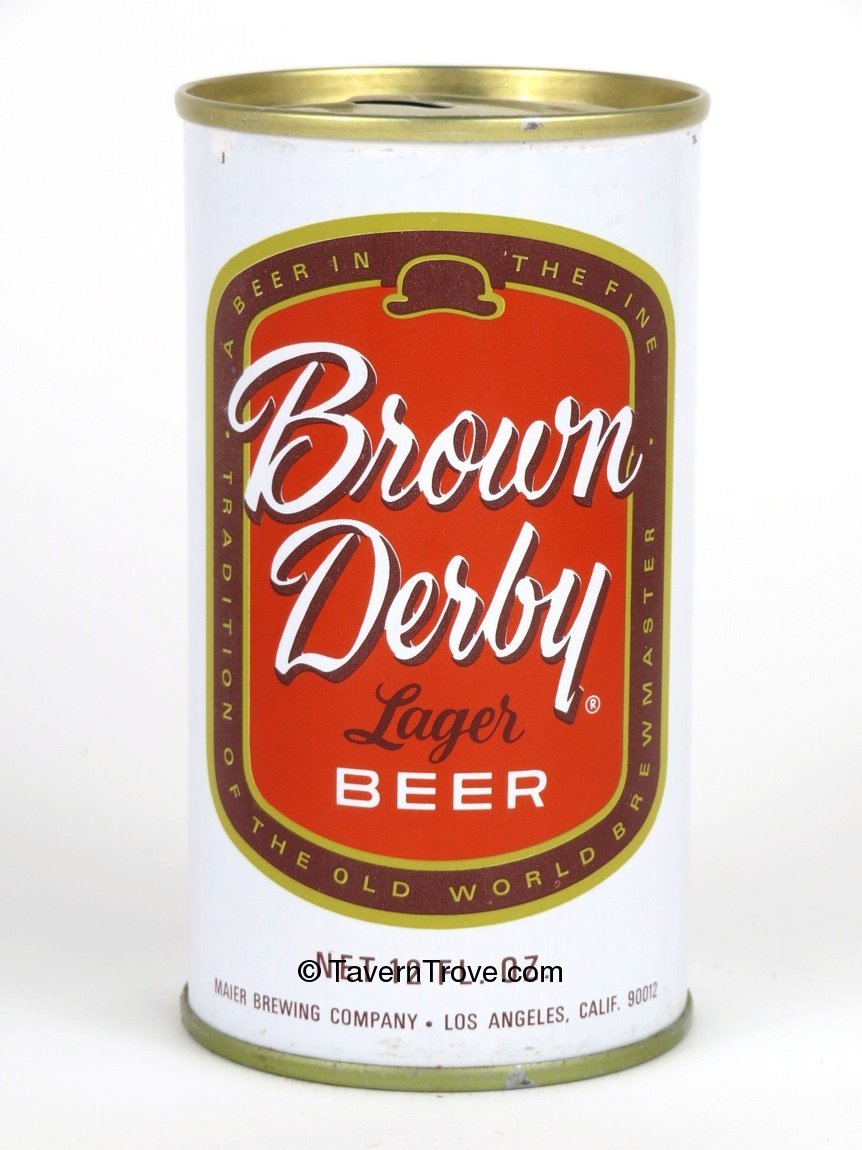 Item #14719 1966 Brown Derby Lager Beer Tab Top Can T46-17