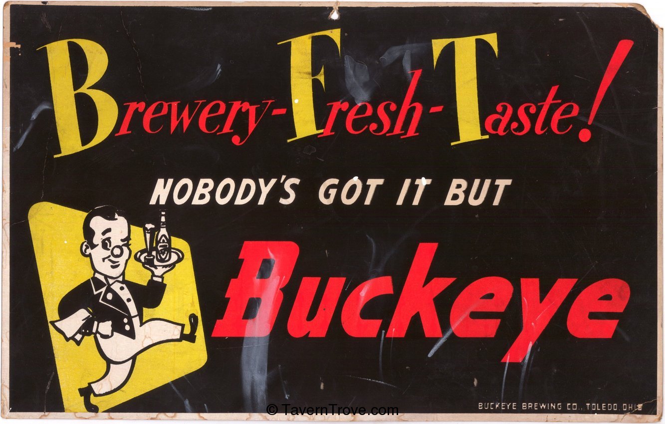 Buckeye Beer Easel-Back Sign